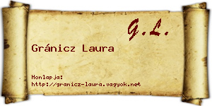 Gránicz Laura névjegykártya